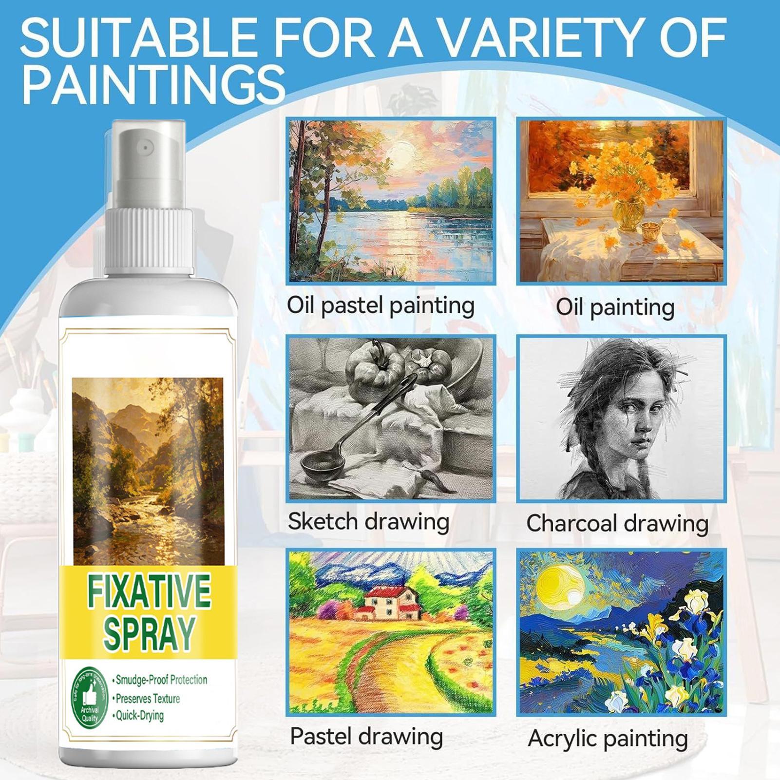 Spray Paint Primer - 120ml Fixatiespray Smudge-Proof Sneldrogende Verf Primer