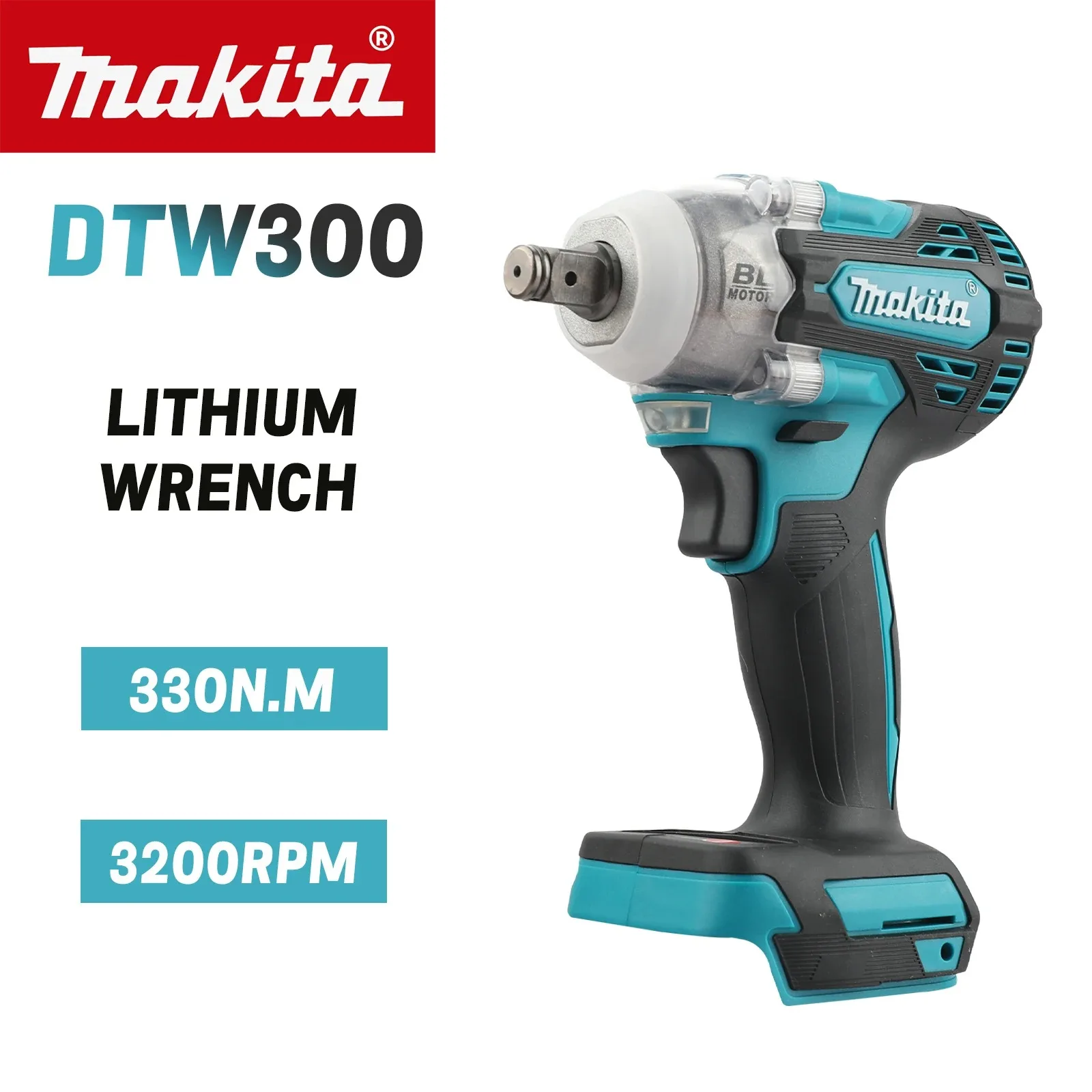 Makita Drill Dtw300 - Makita DTW300 18V Borstelloze Accu-slagmoersleutel 330Nm