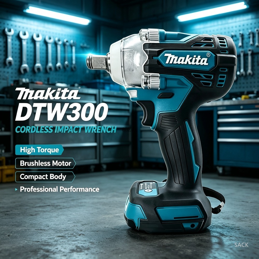 Makita Drill Dtw300 - Makita DTW300 330N.M Borstelloze Draadloze Slagmoersleutel,