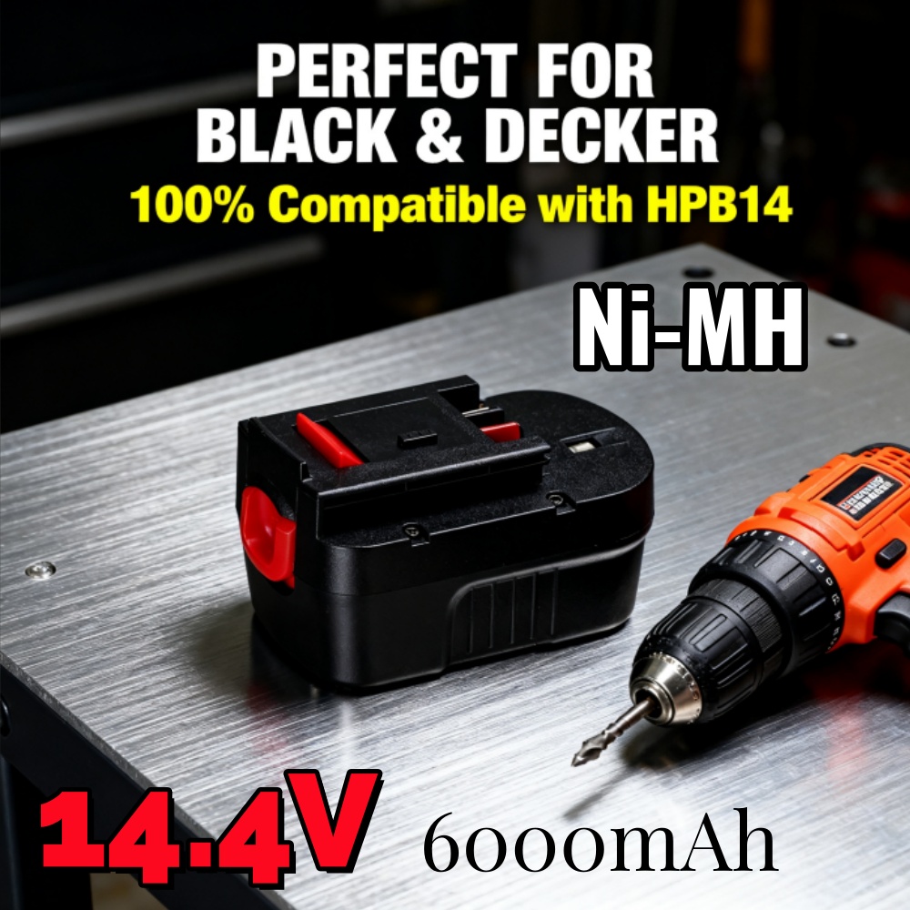 Verbeterde 14,4 V 6000 mAh Ni- - Black+Decker Tool Cordless recensie en prijs