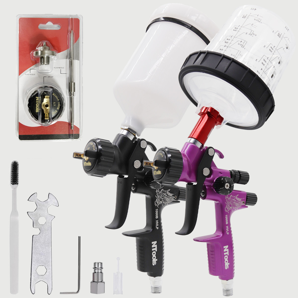 1,3 mm verfspuitpistool en 1,4 - Spray Paint Primer recensie en prijs