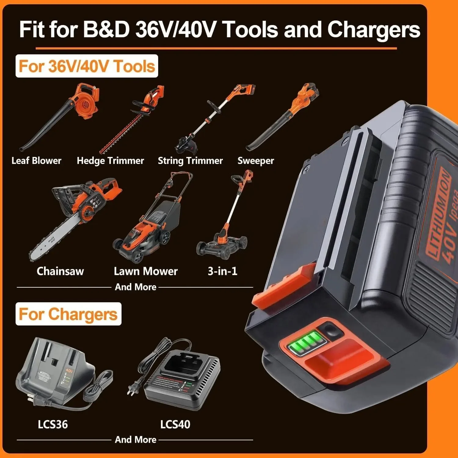 40V 4000mAh Lithium-Ion Batter - Black+Decker Tool Cordless recensie en prijs